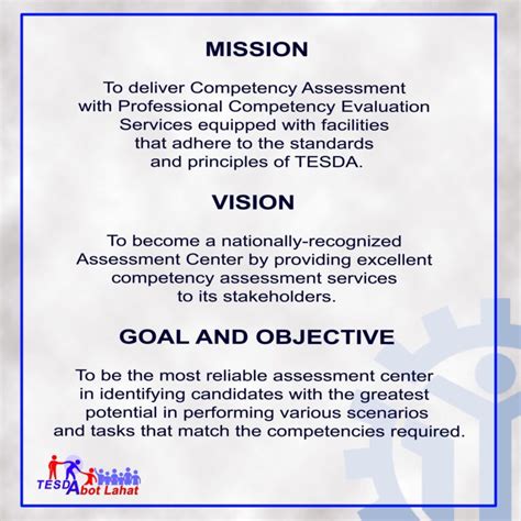 ano ang kahulugan ng tesda|Vision, Mission, Value and Quality Statement .